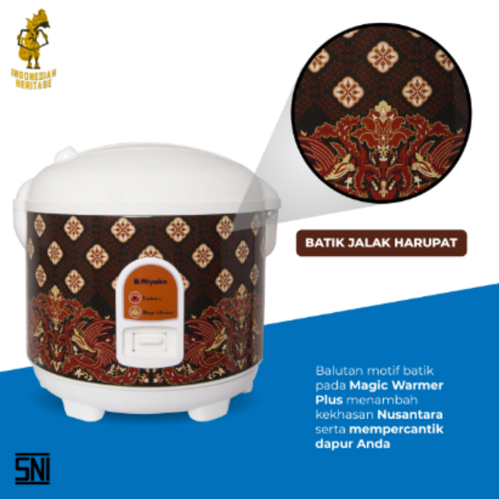 Miyako Rice Cooker Magic Warmer Plus 1.8 liter - MCM528 BTK